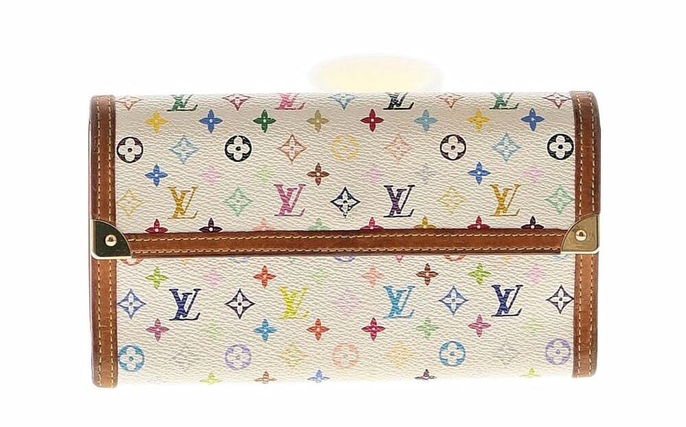 Louis Vuitton Monogram Multicolore Porte Trésor International Wallet White